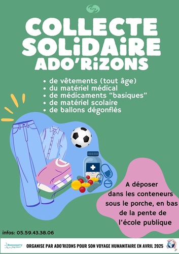 Affiche collecte solidaire